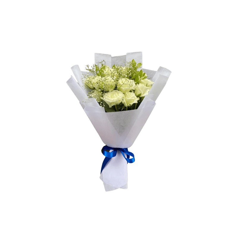 White Roses Bouquet 15 stems Himalaya Floriculture