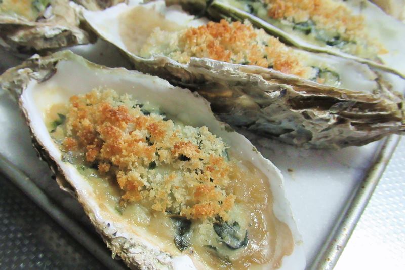 オイスターロックフェラーの作り方 アメリカで人気の殻付きカキ料理 Oysters Rockefeller