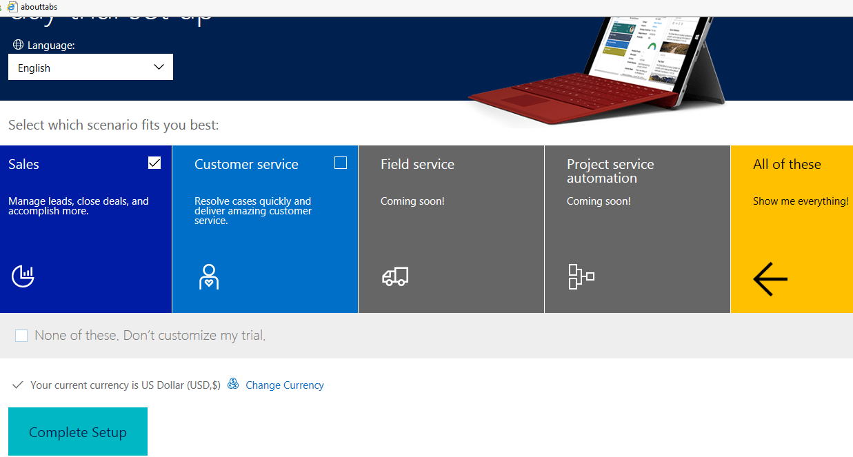 Sign up for a free trial Dynamics 365 Marketing