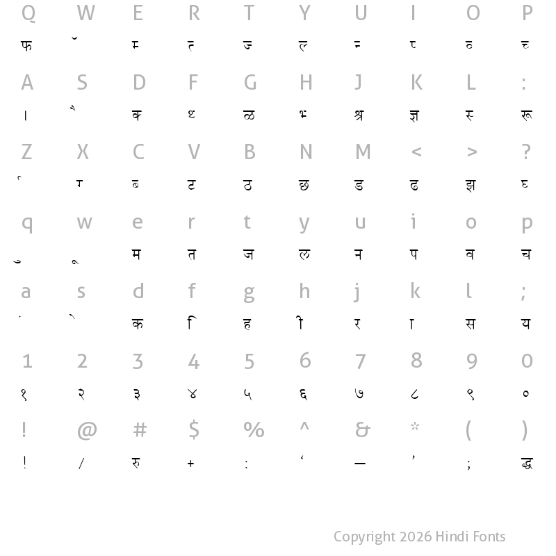 Kruti Dev 050 Regular Download for free at HindiFonts Hindi Fonts