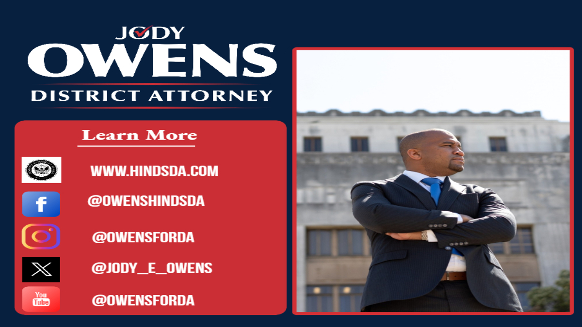 News Hinds County District Attorney Jody E. Owens Jody E. Owens