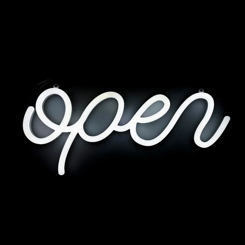 Outdoor Vertical Modern Open Sign - HiNeon Custom Neon Sign