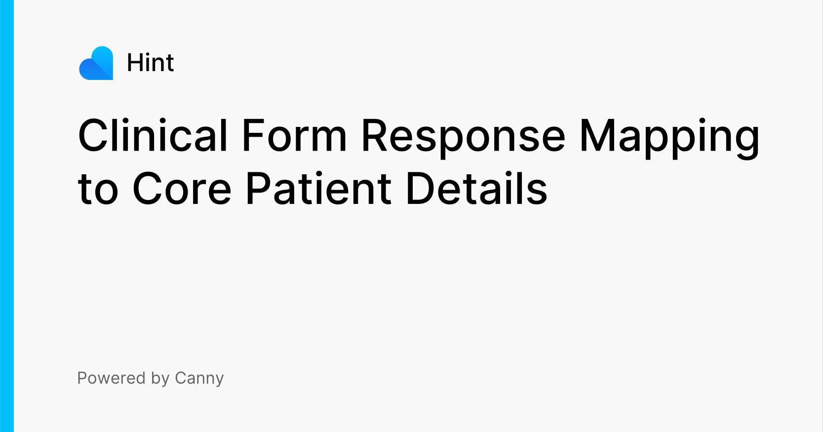 Clinical Form Response Mapping to Core Patient Details Voters Hint