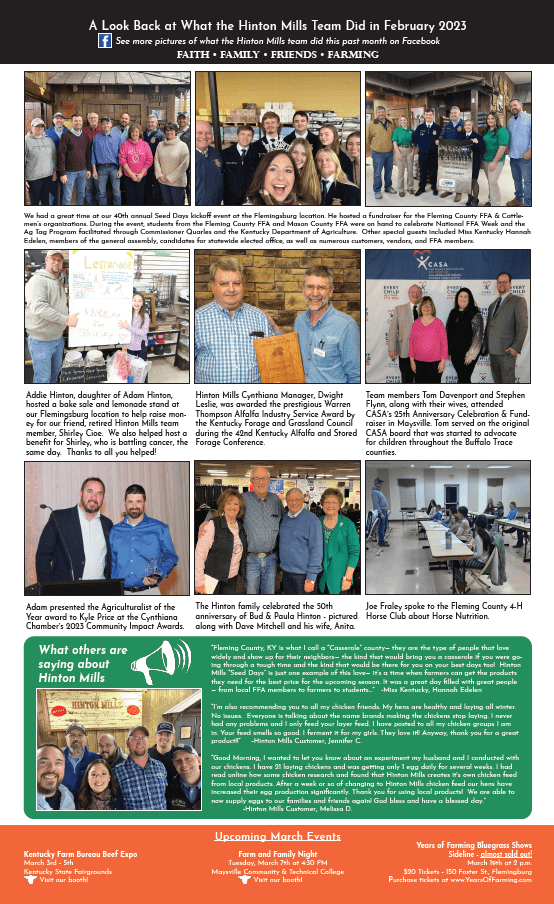 March 2023 Newsletter Hinton Mills