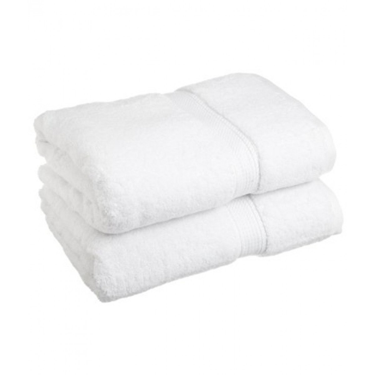 R.B WHITE MEDIUM SIZE BATH TOWEL PACK OF 2 Hindustan Industries