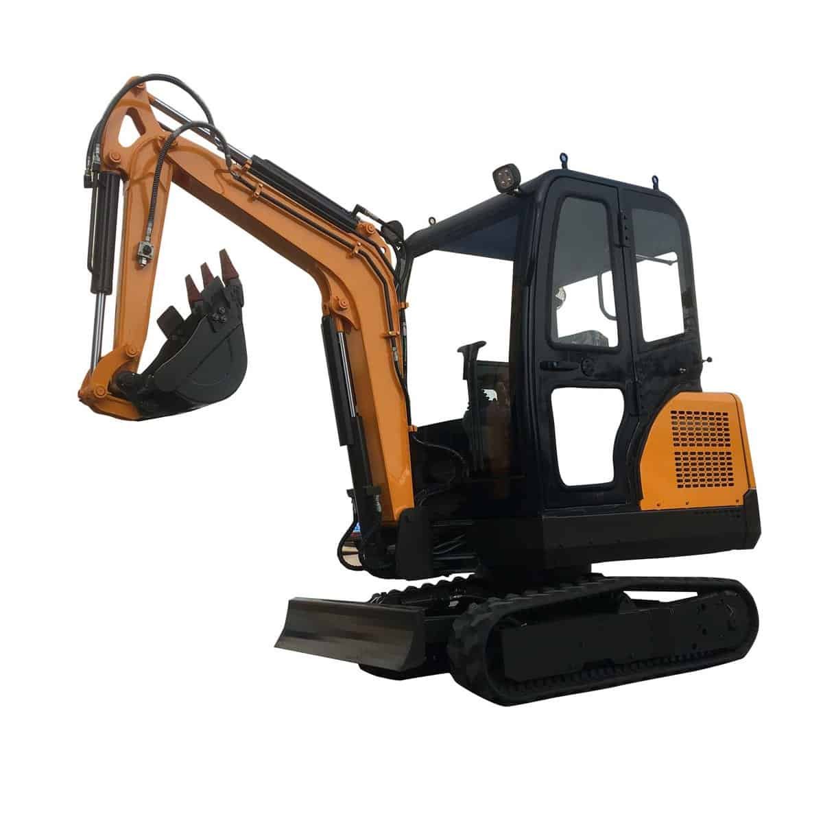 HX20B 2 ton mini trackhoe micro excavator with closed cabin