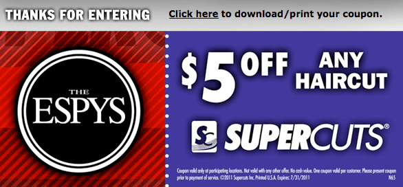 SuperCuts: $5 off ANY Haircut