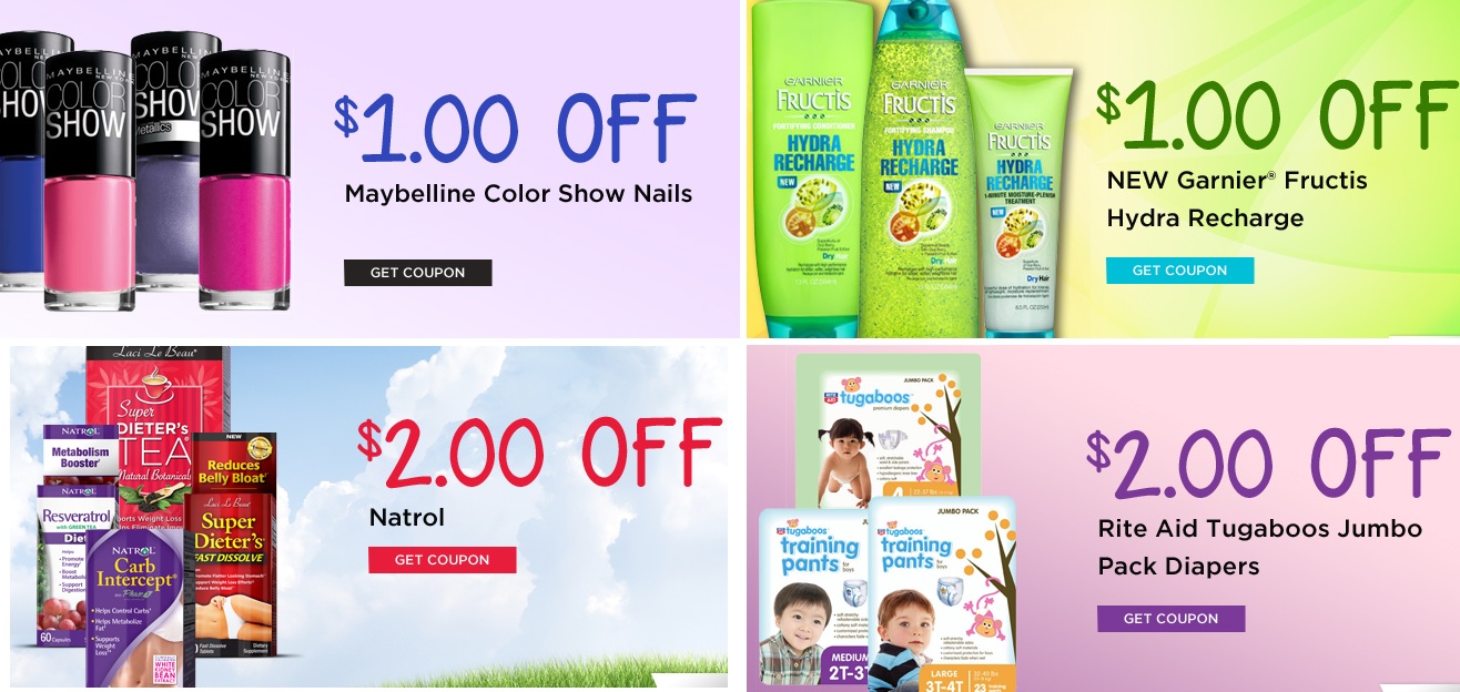 New Rite Aid Coupons Save on Maybelline Nail Color, Garnier, Natrol
