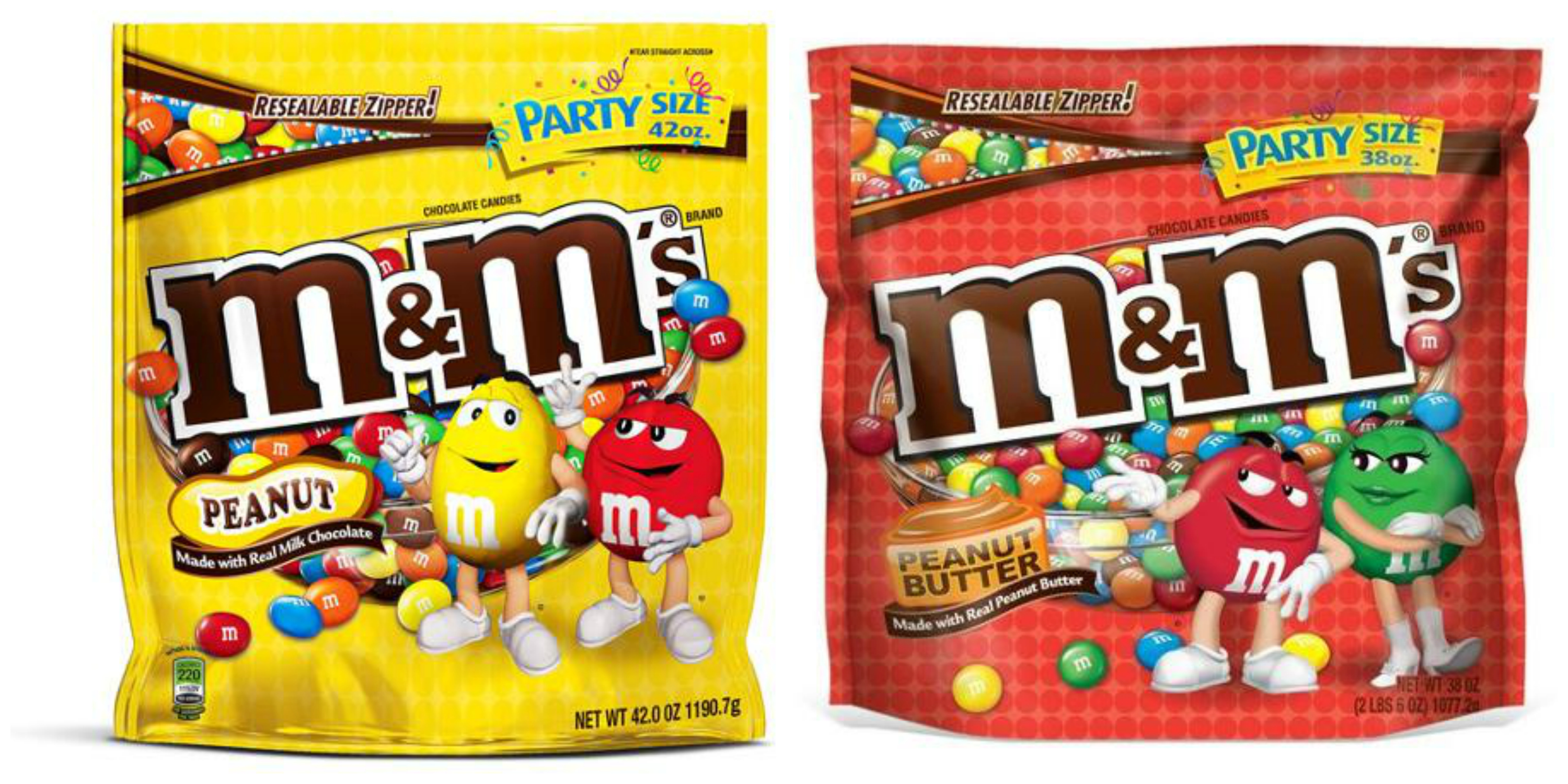 New 1/1 M&M's Candy Party Size Bags Coupon
