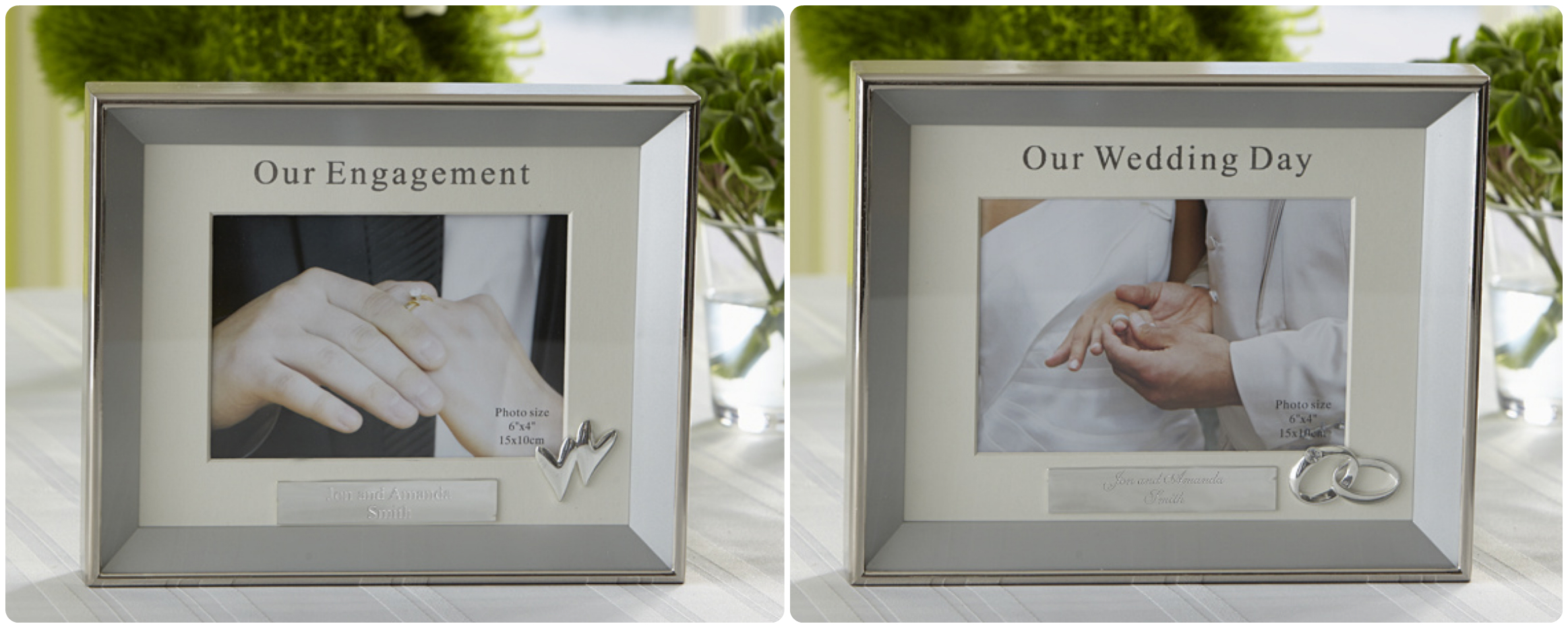 Personalized Engagement or Wedding Day Photo Frames Only 19