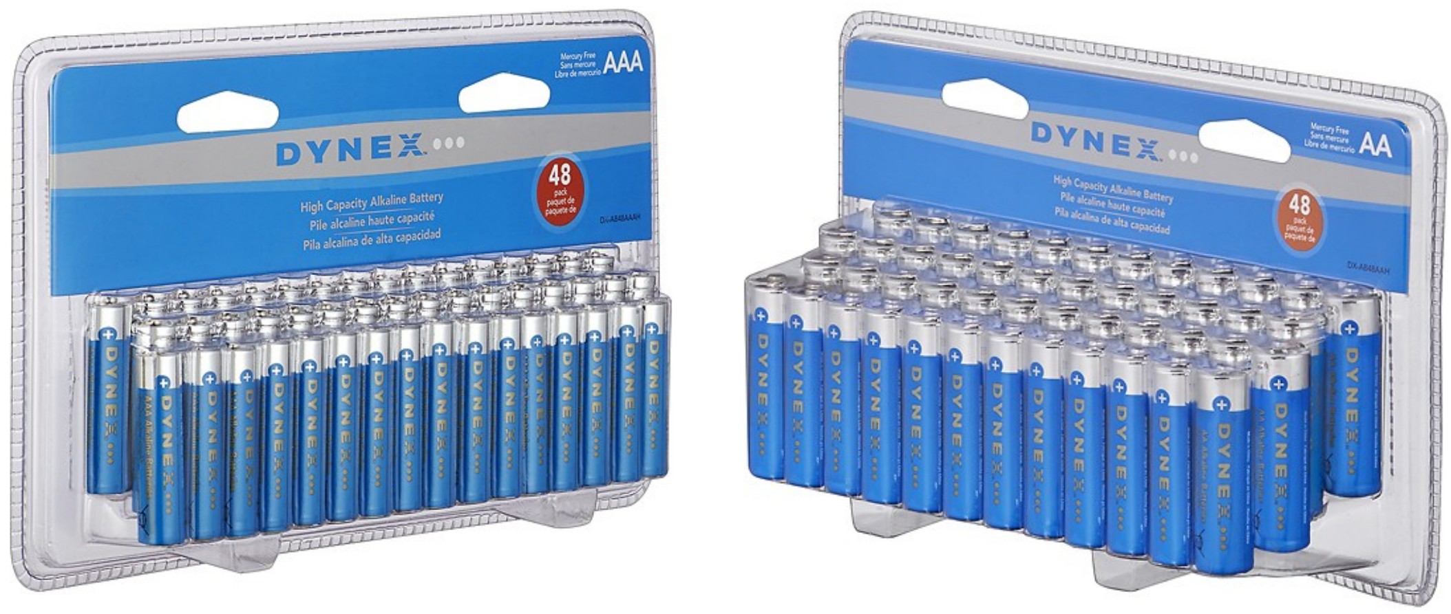 Best Buy 48 Pack of Dynex AAA or AA Batteries ONLY 6.99 (Just 15¢ Per