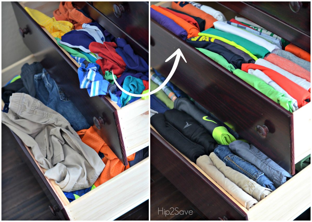 How To Fold Clothes to Save Space Tip Using KonMari Folding
