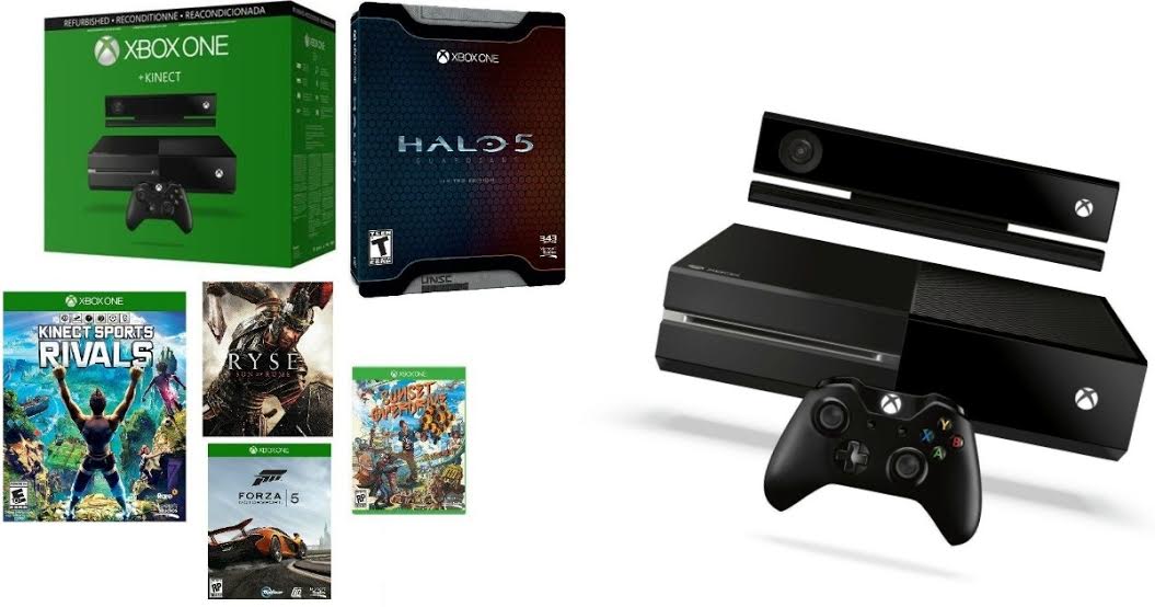 Refurbished Xbox One Console with Kinect + 5 Game Bundle Only 279 Shipped