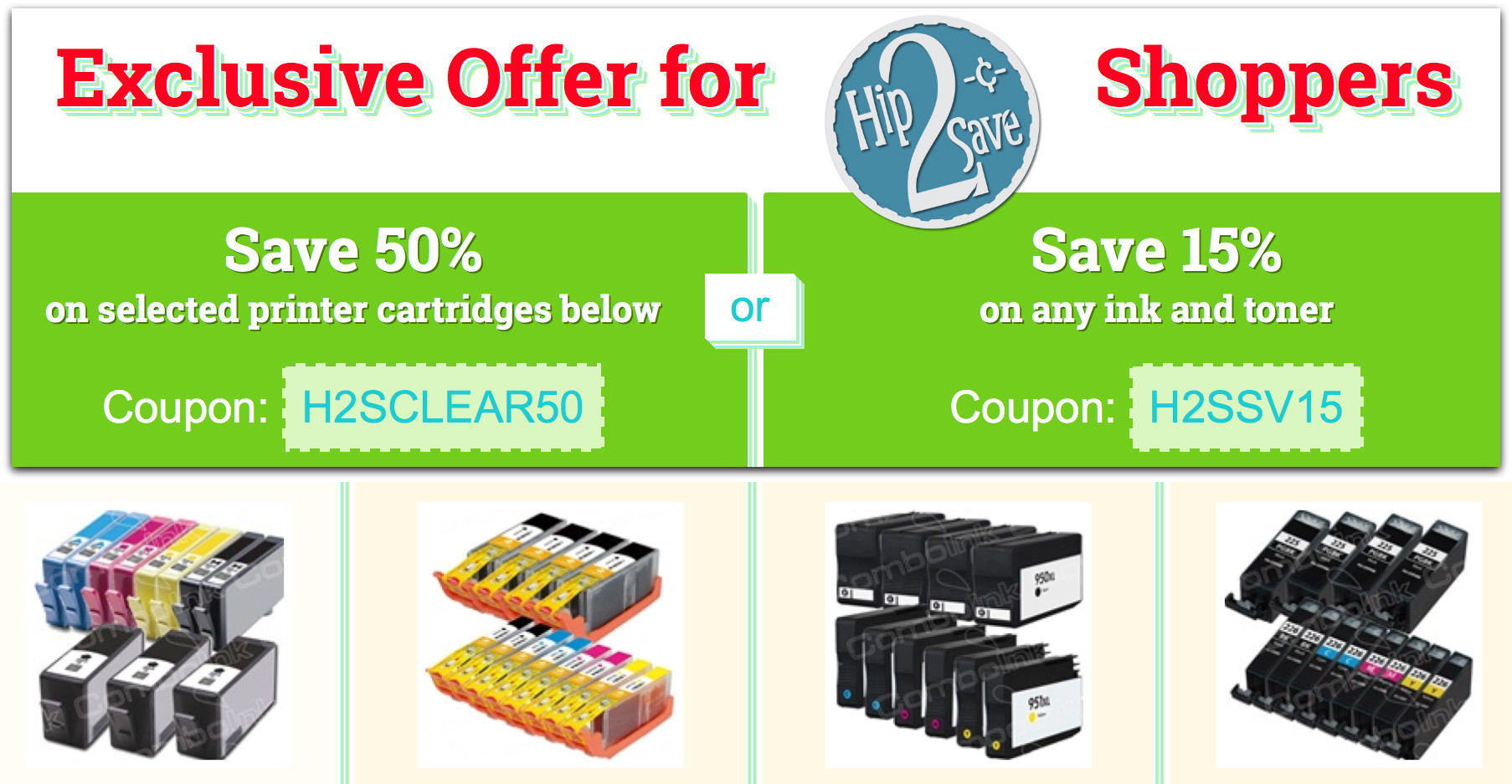50 Off Select Ink Cartridges
