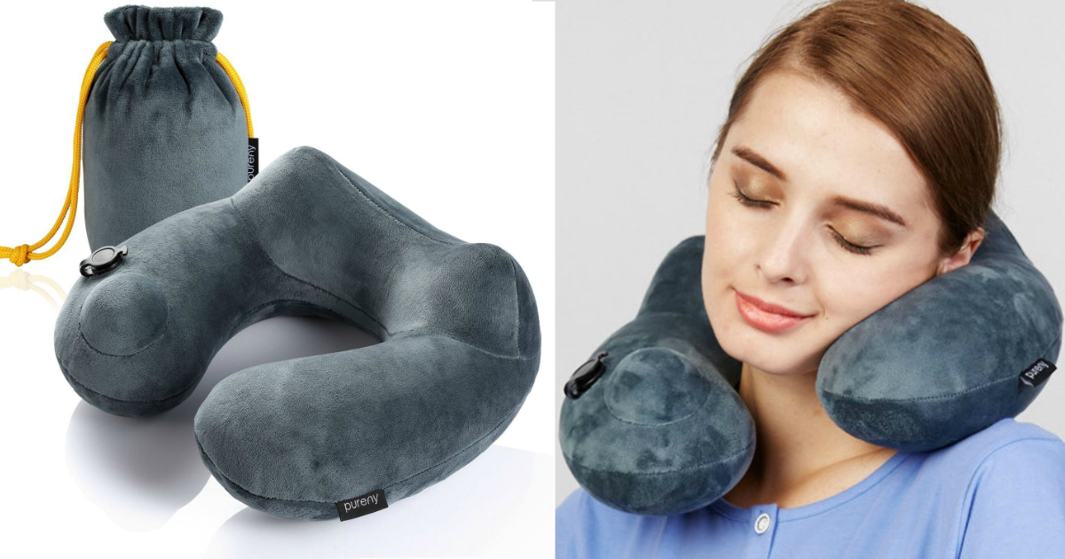 Amazon Soft Inflatable Travel Neck Pillow Only 14.99 (Regularly 49.99)
