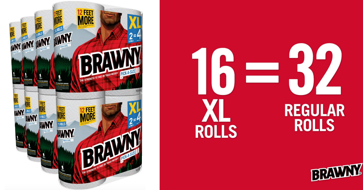 Amazon Brawny PickASize 16 XL Paper Towel Rolls 25.54 Shipped (Just