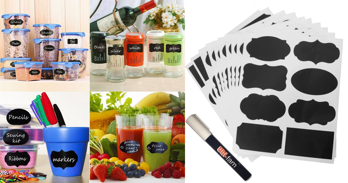 Amazon 80 Reusable Chalkboard Labels + Marker Only 5.98 (Regularly