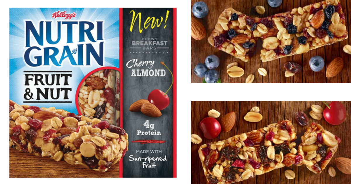 New 0.75/1 Kellogg's NutriGrain Fruit & Nut Bars Coupon