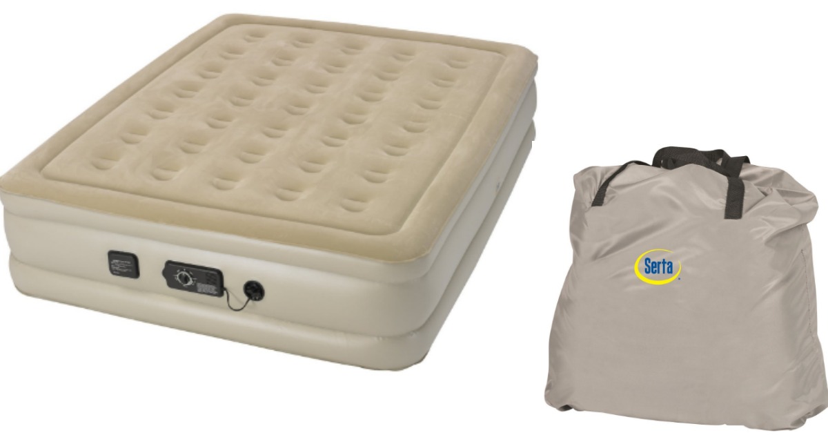 Serta Raised Air Queen Mattress w/ Never Flat Pump $99.99 Shipped