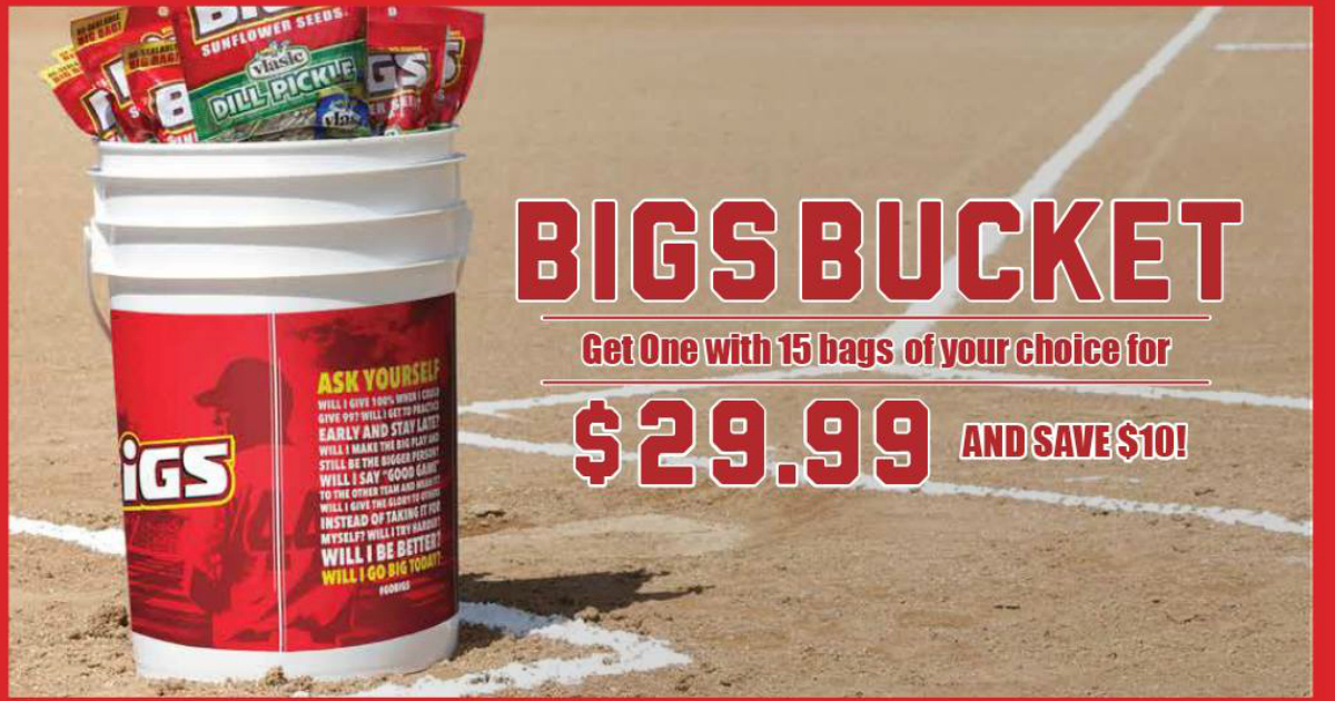BIGS Coach's Bucket AND 15 Bags of Sunflower Seeds Only 29.99 Shipped