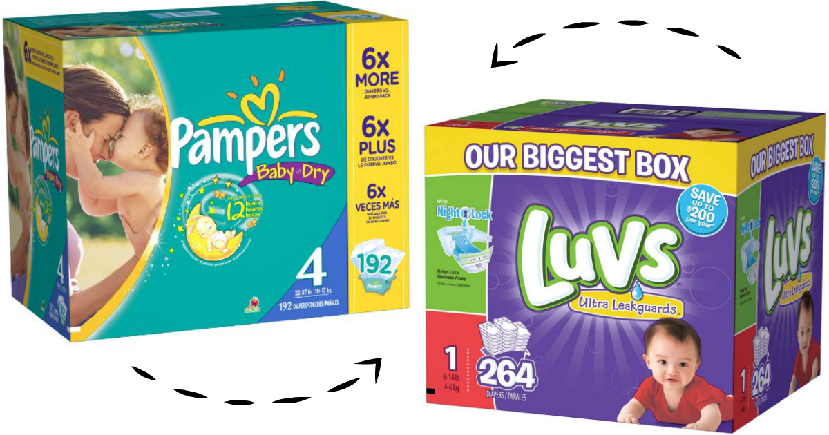 New 2/1 Pampers & Luvs Diapers Coupons = Nice Deals at Target & Rite Aid