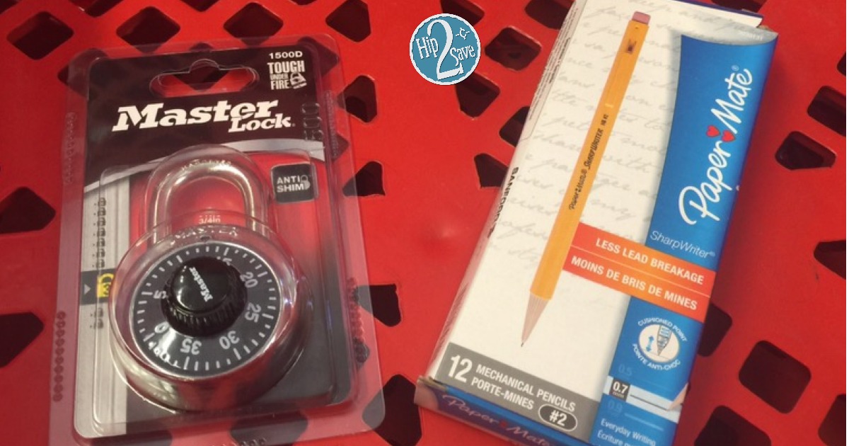 Staples Master Lock Combination Locks Only 60¢ & PaperMate Pencils 12