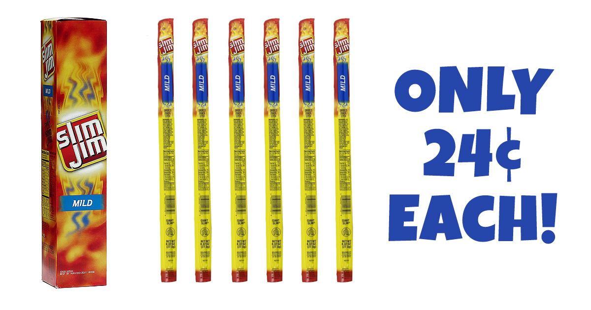 Amazon Slim Jim Giant Smoked Snacks 24Pack Only 5.70 Shipped (Less