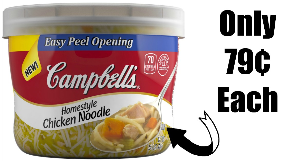 Amazon Prime Campbell's Homestyle Chicken Noodle Soup Cups Only 79