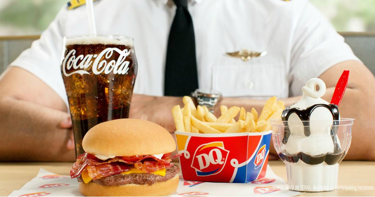 Dairy Queen Bacon Cheeseburger, Fries, Drink AND a DQ Sundae Only 5
