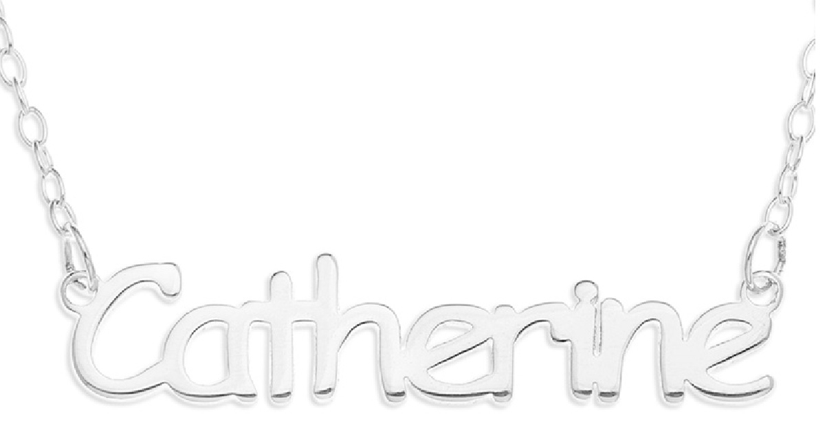 Zales Sterling Silver Personalized Name Necklace ONLY 19 Shipped