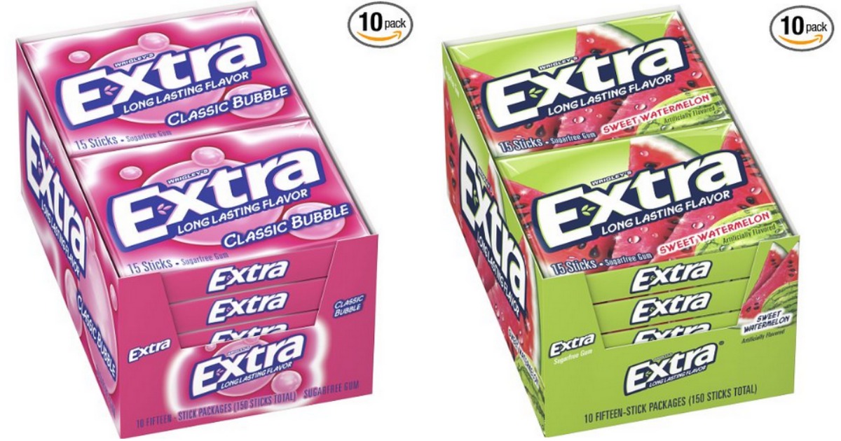 Amazon Extra Gum 10Pack Only 5.16 Shipped (52¢ Per Pack)