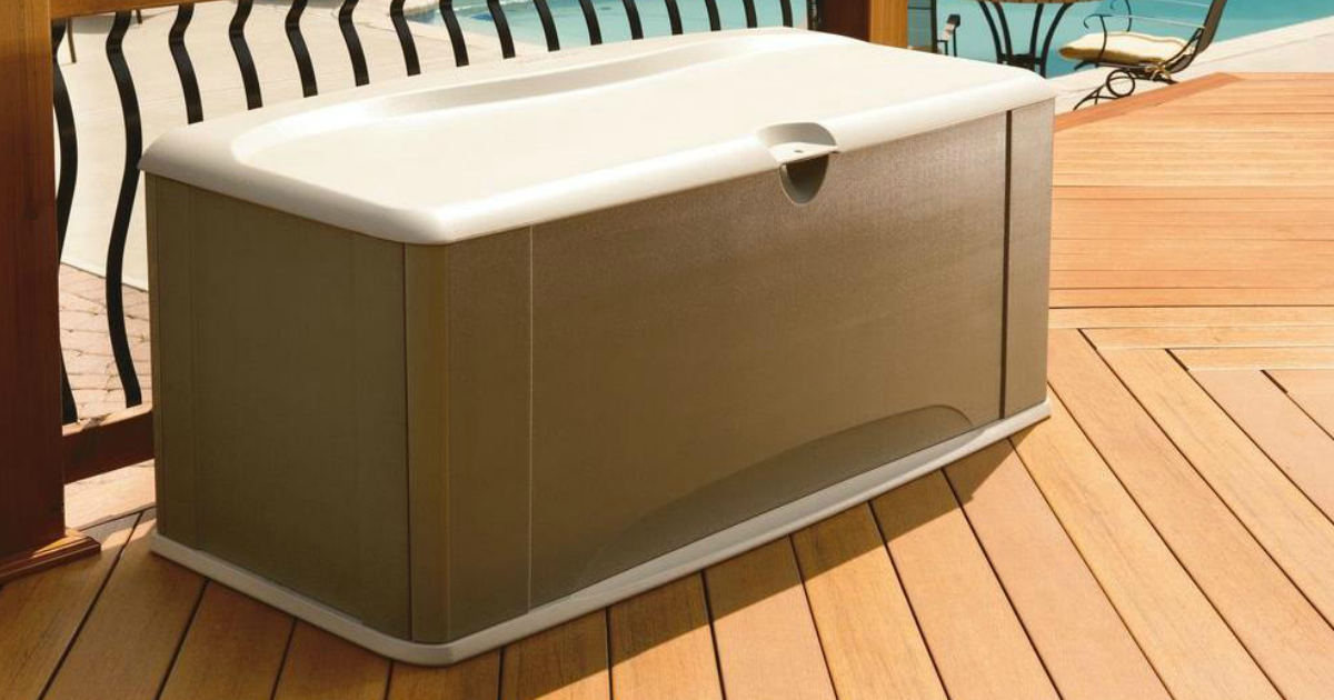 Home Depot Rubbermaid 90 Gallon Large Deck Box with Seat Only 69