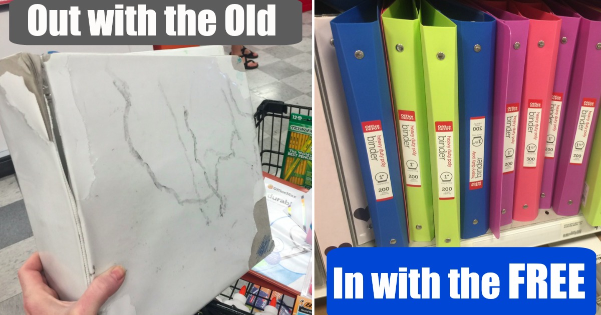 Office Depot/OfficeMax Possible FREE Binder When you Recycle Old One