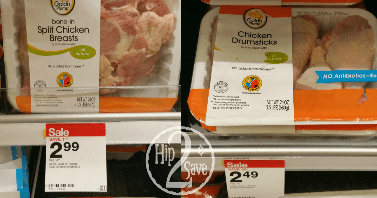 Target 40 off ALL Fresh Chicken = Gold ‘n Plump Chicken Drumsticks 24