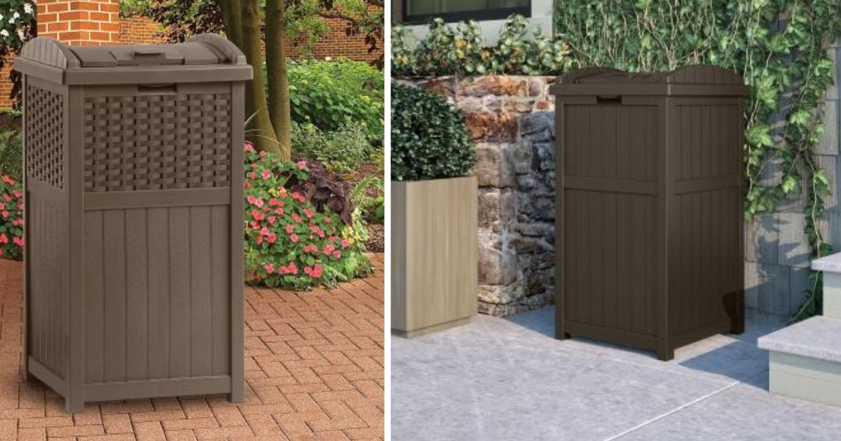 Home Depot Suncast Outdoor Trash Hideaway Only 29.99 Shipped (LOVE