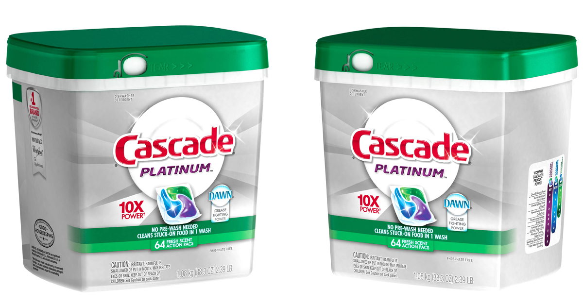 Amazon Prime Cascade Platinum ActionPacs Dishwasher Detergent 64 Count