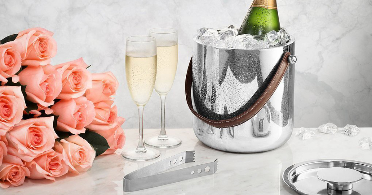 Amazon Stainless Steel Ice Bucket w/ Tongs Only 19.99 (Regularly 39.99)