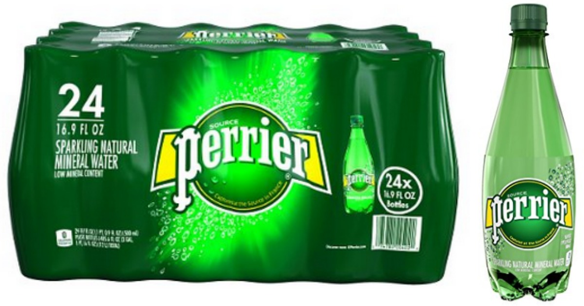 Amazon Perrier Sparkling Natural Mineral Water Bottle 24Pack Only 12