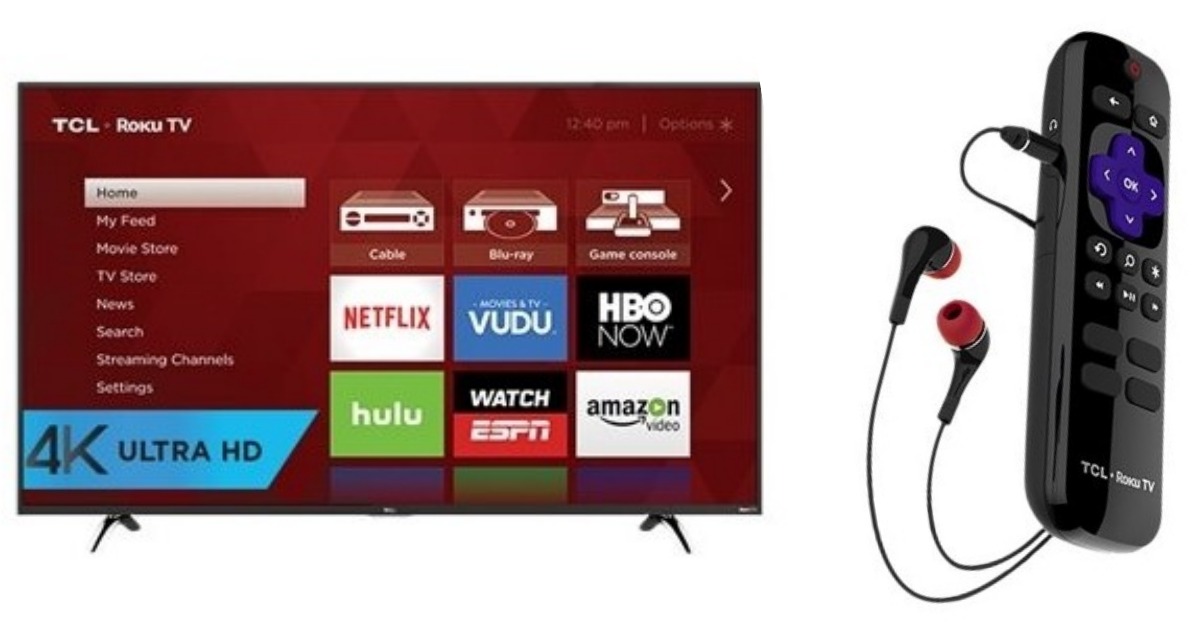 TCL 55" Roku Smart LED TV Only 386.99 + FREE InStore Pickup