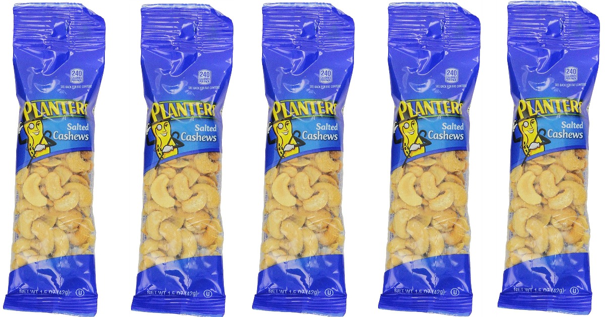 Amazon Prime 18Count Planters Salted Cashews 1.5oz Bags Only 8.13