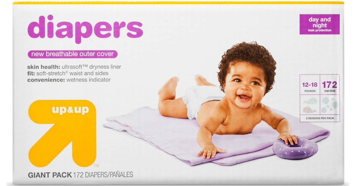 Target Up & Up Diaper Giant Packs ONLY 13.89 Shipped After Gift Card