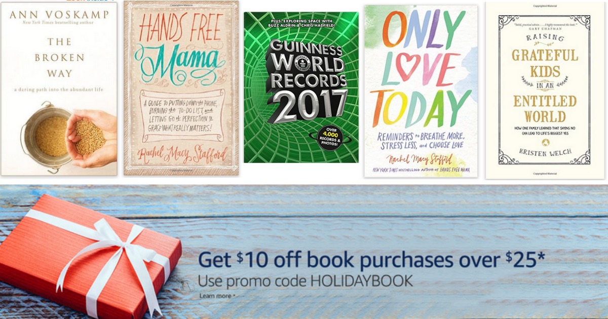 Amazon 10 Off a 25+ Printed Book Purchase