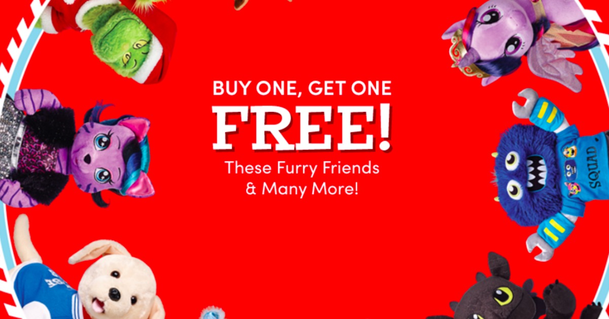 BuildABear Buy 1 Get 1 FREE Select Plush + 8 PreStuffed Bears
