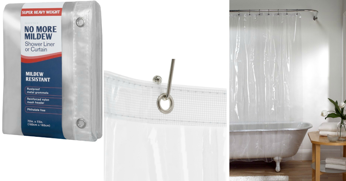 Amazon Maytex MildewFree Premium Shower Curtain Liner Only 6.71