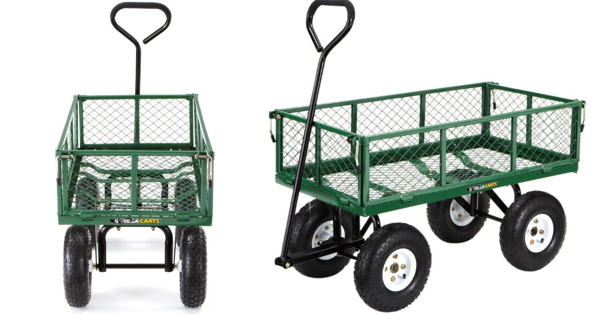 Home Depot Gorilla Carts Steel Utility Cart 400lb Capacity Only 60 Shipped + More