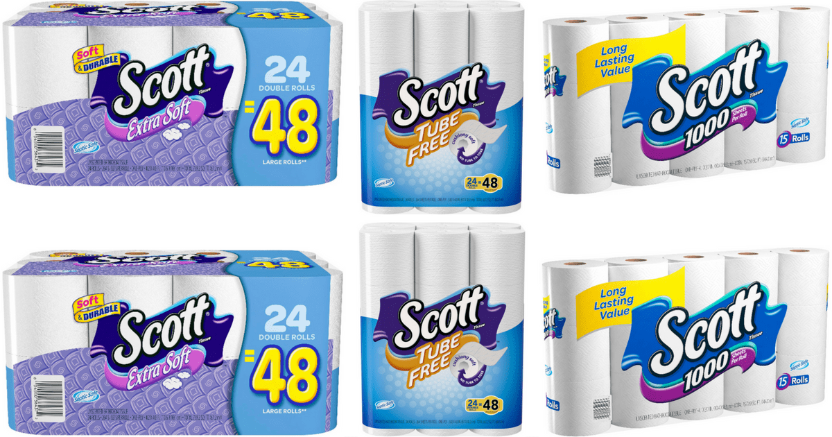 Scott Toilet Paper Only 28¢ Shipped Per Double Roll After