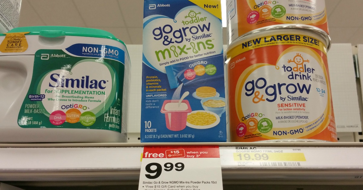Target Similac Go & Grow MixIns Only 1.99 Each (After Gift Card) Hip2Save