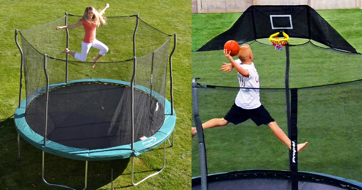 Kmart 12′ Trampoline w/ Enclosure AND Basketball Hoop ONLY 149.99