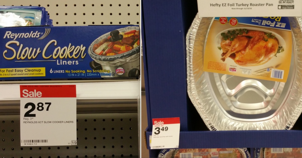 3 New Reynolds Coupons = Slow Cooker Liners 6Count Only 1.15 at Target