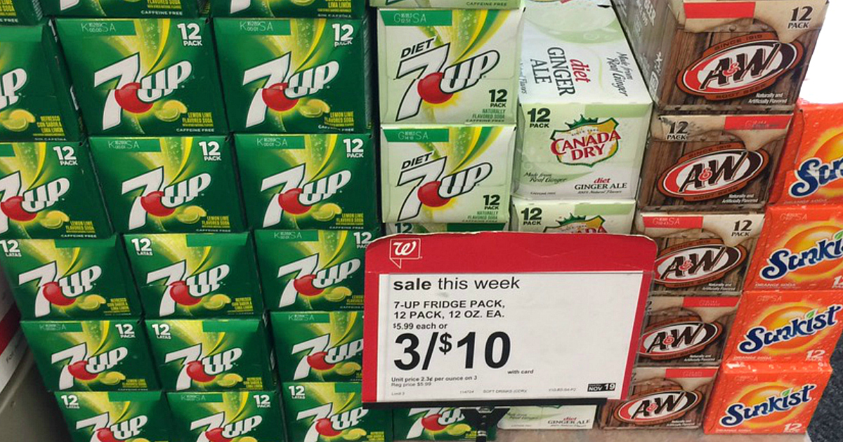 Walgreens 7UP or Canada Dry Soda 12Packs Just 2.33 Each (+ Nice